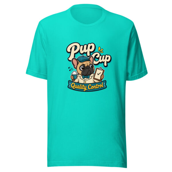 Pup Cup Quality Control Graphic Tee mockup 2