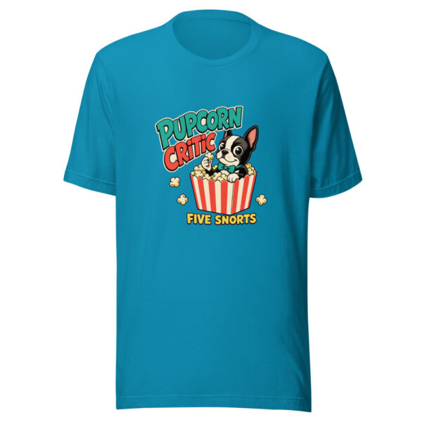 Pupcorn Critic Five Snorts Pupcorn-critic Graphic Tee mockup 2 Pupcorn Critic Five Snorts Pupcorn-critic Graphic Tee mockup 2