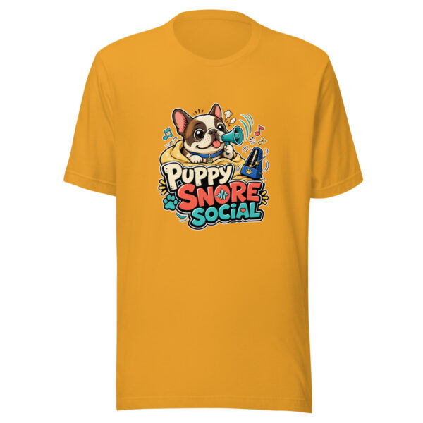 Puppy Snore Social Graphic Tee mockup 1 Puppy Snore Social Graphic Tee front view