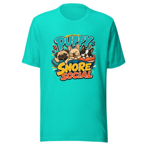 Puppy Snore Social Graphic Tee front view