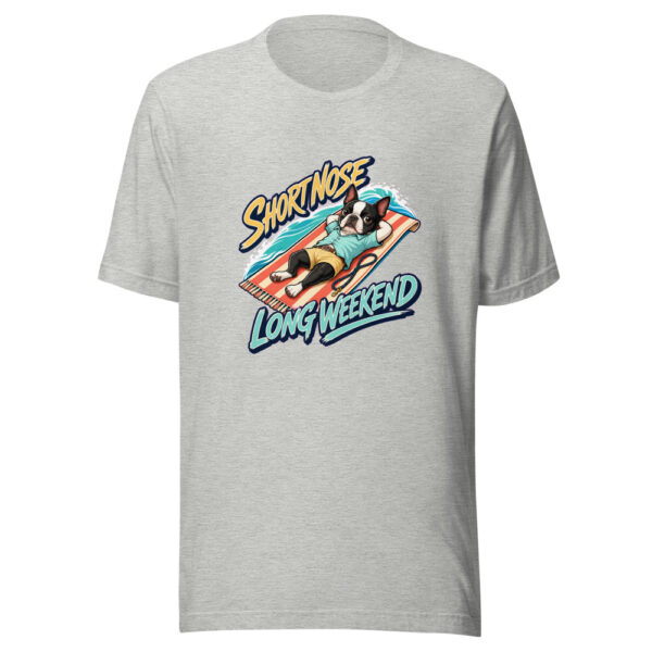 Short Nose Long Weekend Graphic Tee mockup 11