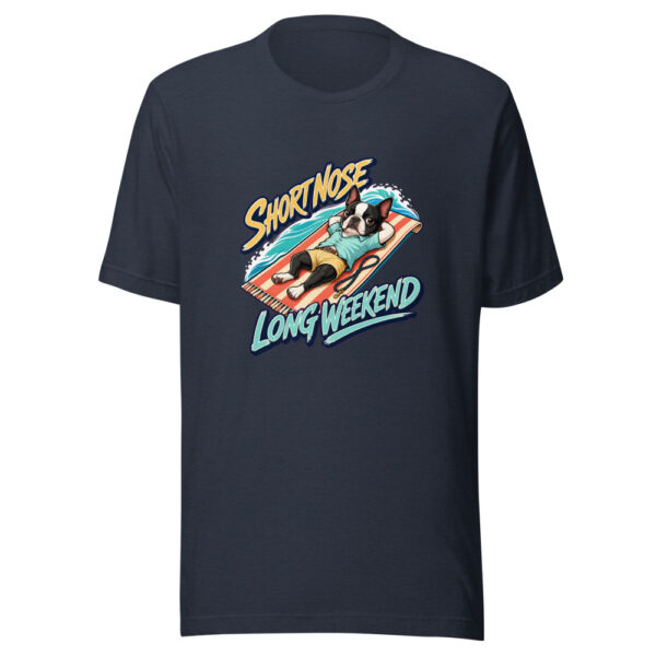 Short Nose Long Weekend Graphic Tee mockup 13