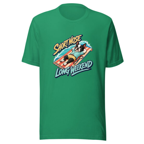 Short Nose Long Weekend Graphic Tee mockup 15