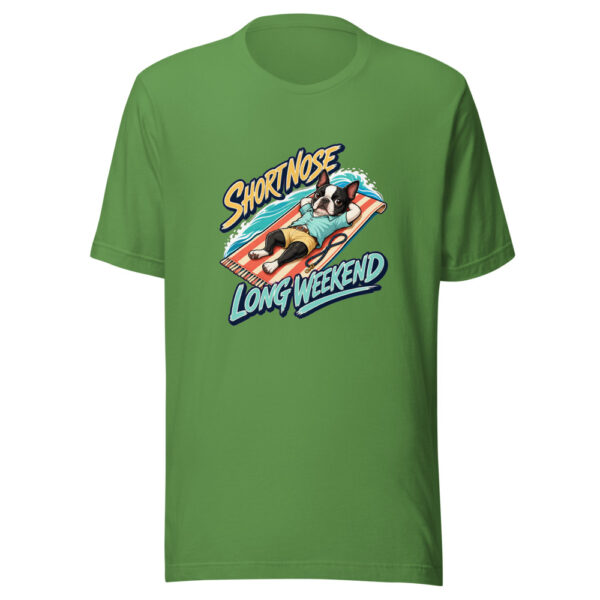 Short Nose Long Weekend Graphic Tee mockup 16