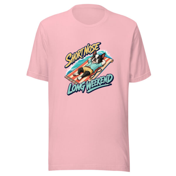 Short Nose Long Weekend Graphic Tee mockup 18