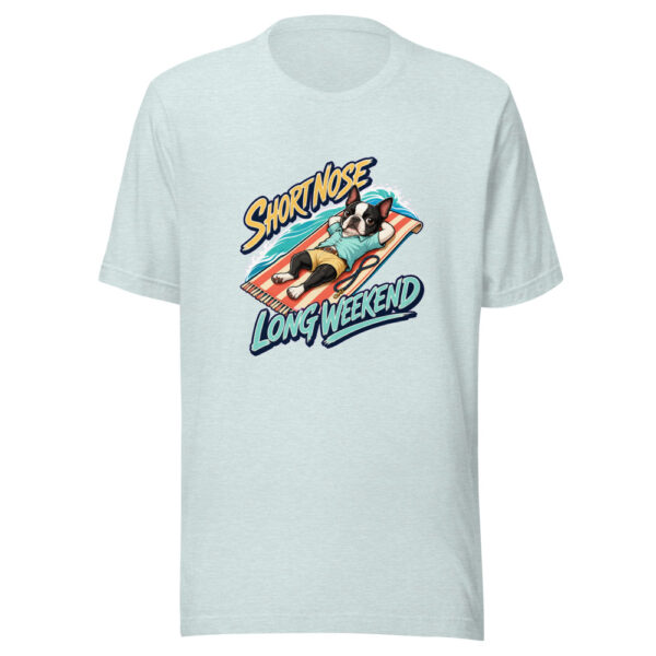 Short Nose Long Weekend Graphic Tee mockup 22