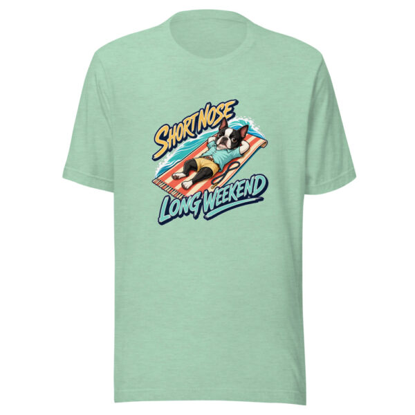 Short Nose Long Weekend Graphic Tee mockup 24