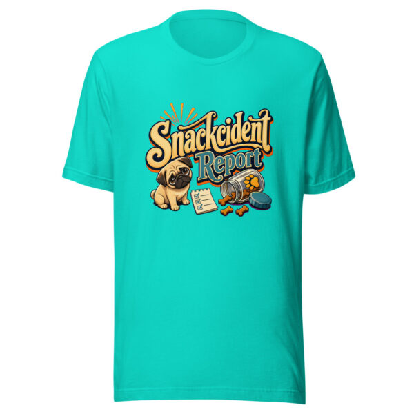 Snackcident Report Graphic Tee mockup 3