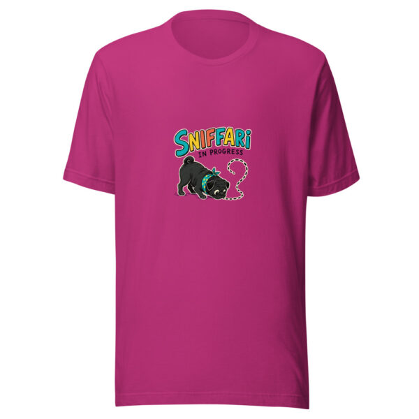 Sniffari In Progress Pug-sniffari Graphic Tee mockup 3