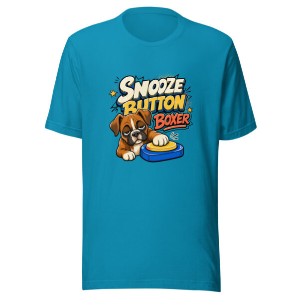 Snooze Button Boxer Graphic Tee mockup 2