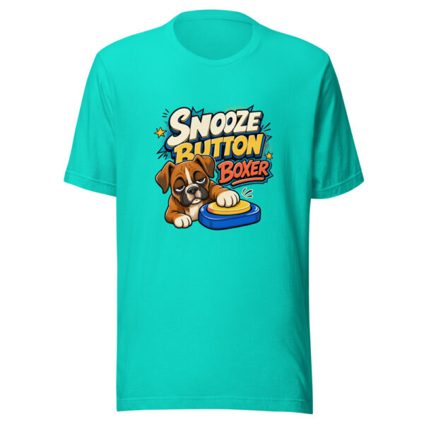 Snooze Button Boxer Graphic Tee mockup 3