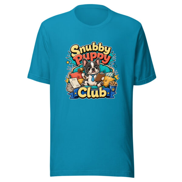 Snubby Puppy Club Graphic Tee mockup 1 Snubby Puppy Club Graphic Tee front view