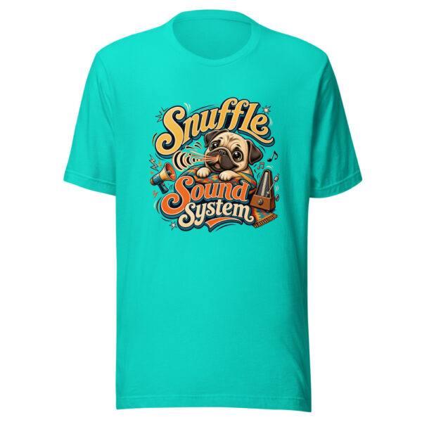 Snuffle Sound System Graphic Tee mockup 1 Snuffle Sound System Graphic Tee front view
