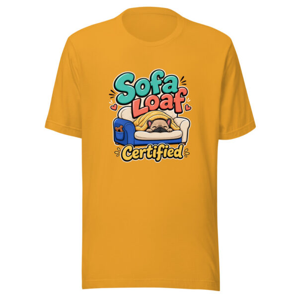 Sofa Loaf Certified Graphic Tee mockup 3