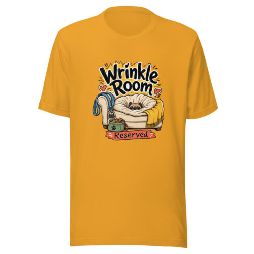 Wrinkle Room Reserved Graphic Tee mockup 1 Wrinkle Room Reserved Graphic Tee front view