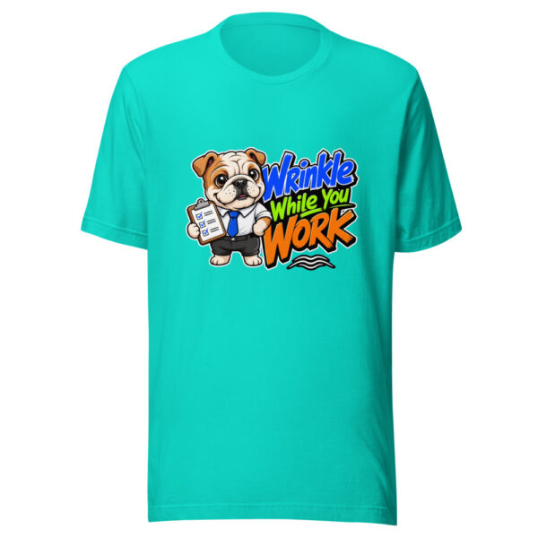 Wrinkle While You Work Graphic Tee mockup 2