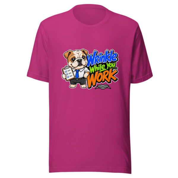 Wrinkle While You Work Graphic Tee mockup 4