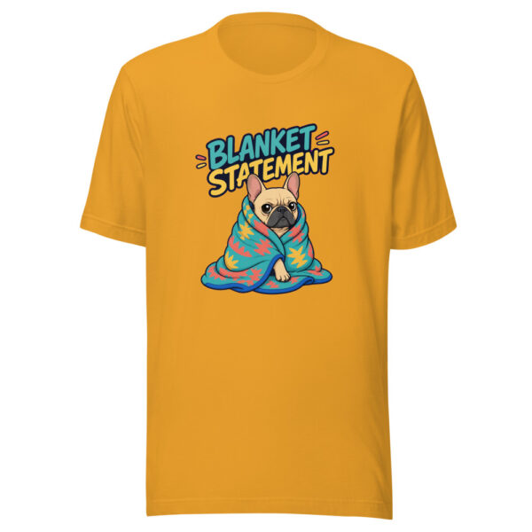 Blanket Statement Puppy-blanket-pun Graphic Tee mockup 1 Blanket Statement Puppy-blanket-pun Graphic Tee front view