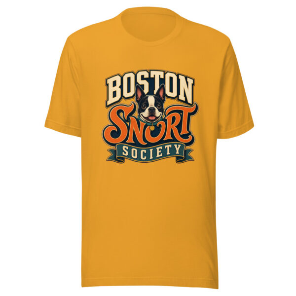 Boston Snort Society Breed-club-puns-2026 Graphic Tee mockup 3 Boston Snort Society Breed-club-puns-2026 Graphic Tee mockup 3