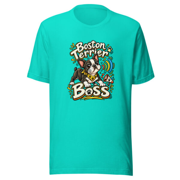 Boston Terrier Boss Graphic Tee mockup 2