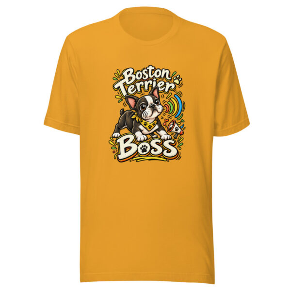 Boston Terrier Boss Graphic Tee mockup 3