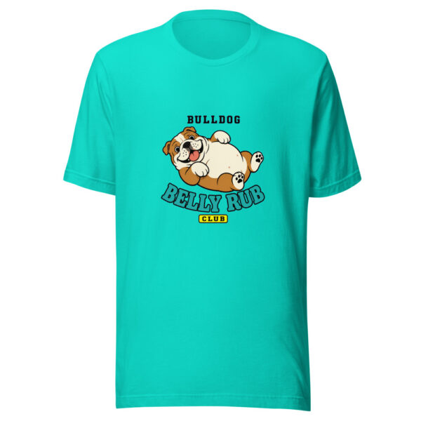 Bulldog Belly Rub Club Graphic Tee mockup 1 Bulldog Belly Rub Club Graphic Tee front view