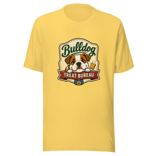 Bulldog Treat Bureau Graphic Tee front view