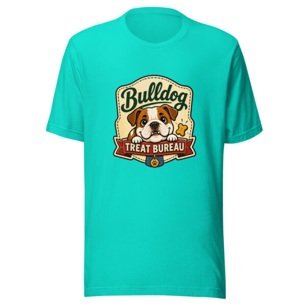 Bulldog Treat Bureau Graphic Tee mockup 3 Bulldog Treat Bureau Graphic Tee mockup 3