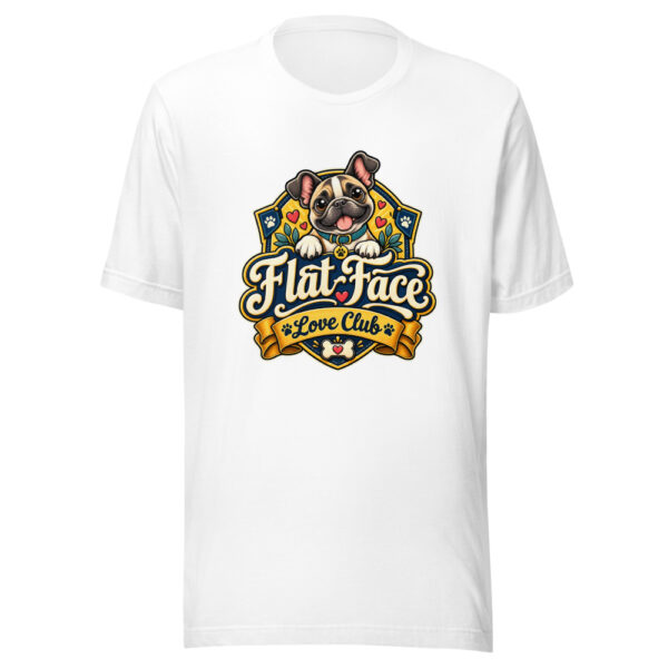 Flat Face Love Club Graphic Tee mockup 5