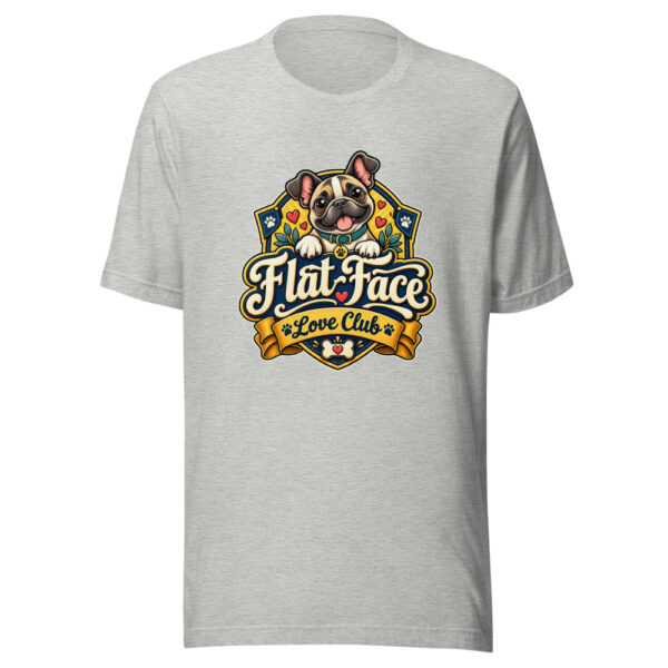Flat Face Love Club Graphic Tee mockup 7