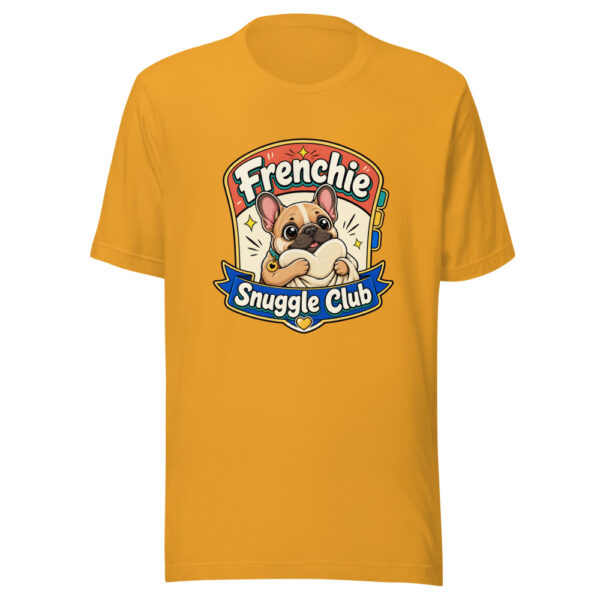 Frenchie Snuggle Club Graphic Tee mockup 1 Frenchie Snuggle Club Graphic Tee front view