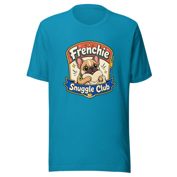 Frenchie Snuggle Club Graphic Tee mockup 2 Frenchie Snuggle Club Graphic Tee mockup 2
