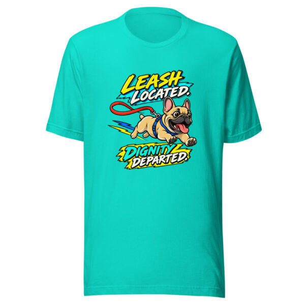 Leash Located. Dignity Departed. Leash-located-dignity-departed Graphic Tee mockup 1 Leash Located. Dignity Departed. Leash-located-dignity-departed Graphic Tee front view