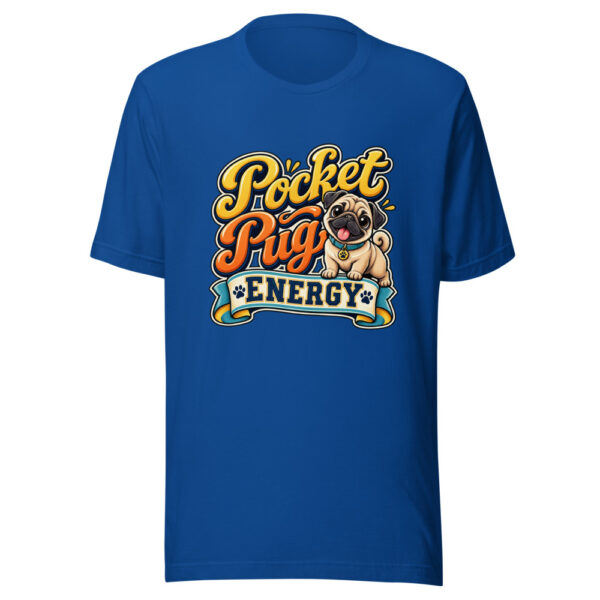 Pocket Pug Energy Graphic Tee mockup 1 Pocket Pug Energy Graphic Tee front view
