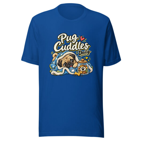 Pug Cuddles Daily Graphic Tee mockup 3
