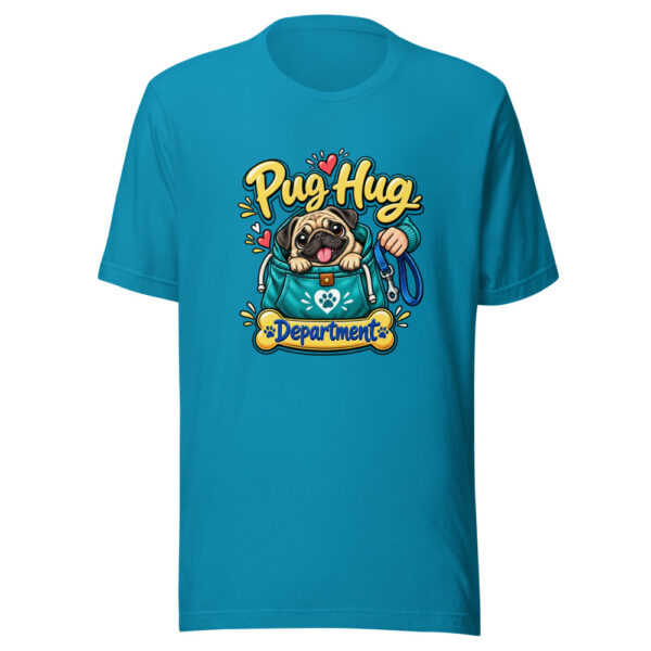 Pug Hug Department Graphic Tee mockup 1 Pug Hug Department Graphic Tee front view