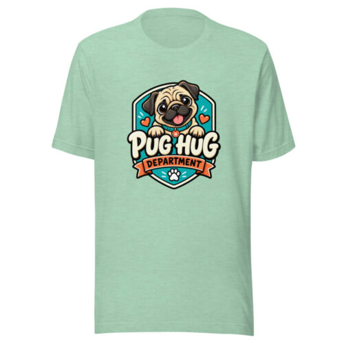Pug Hug Department Graphic Tee front view