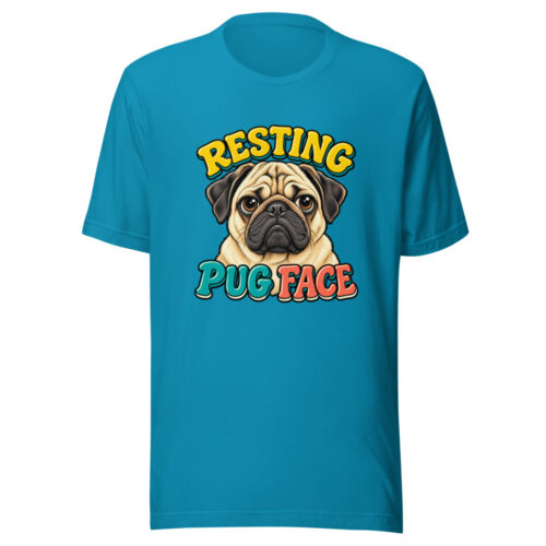 Resting Pug Face Resting-pug-face-pun Graphic Tee mockup 1 Resting Pug Face Resting-pug-face-pun Graphic Tee front view