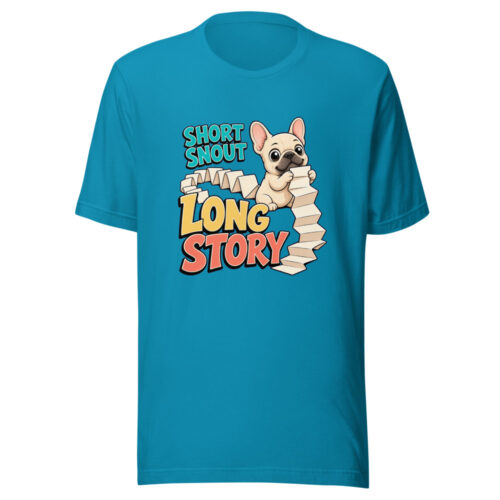 Short Snout, Long Story Visual-pun Graphic Tee mockup 1 Short Snout, Long Story Visual-pun Graphic Tee front view