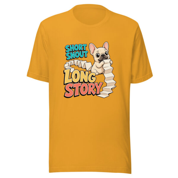 Short Snout, Long Story Visual-pun Graphic Tee mockup 3 Short Snout, Long Story Visual-pun Graphic Tee mockup 3