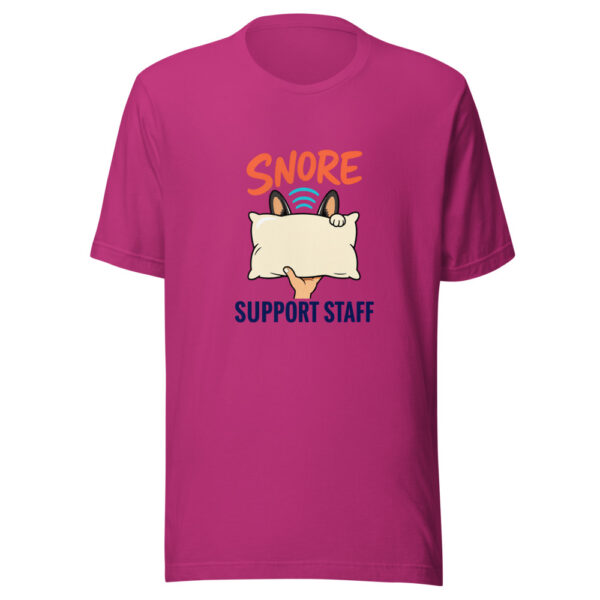 Snore Support Staff Graphic Tee mockup 3 Snore Support Staff Graphic Tee mockup 3