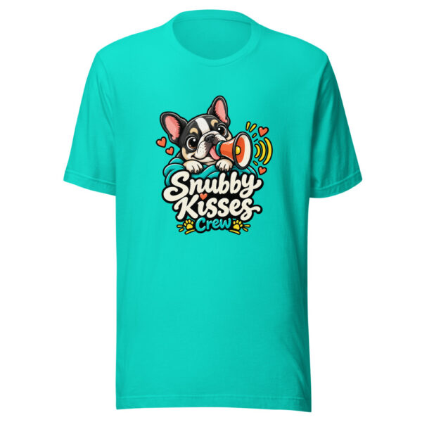 Snubby Kisses Crew Graphic Tee mockup 3 Snubby Kisses Crew Graphic Tee mockup 3
