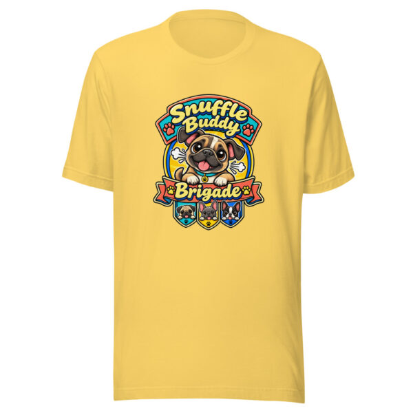 Snuffle Buddy Brigade Graphic Tee mockup 1 Snuffle Buddy Brigade Graphic Tee front view