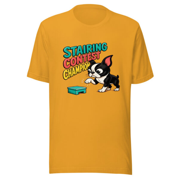 Stairing Contest Champion Graphic Tee mockup 1 Stairing Contest Champion Graphic Tee front view