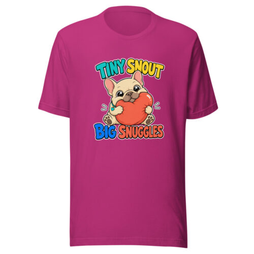 Tiny Snout Big Snuggles Snuggle-squad Graphic Tee mockup 1 Tiny Snout Big Snuggles Snuggle-squad Graphic Tee front view