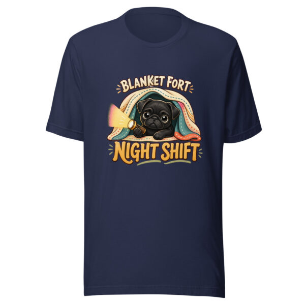 Blanket Fort Night Shift Cozy-dog-humor Graphic Tee mockup 6 Blanket Fort Night Shift Cozy-dog-humor Graphic Tee mockup 6