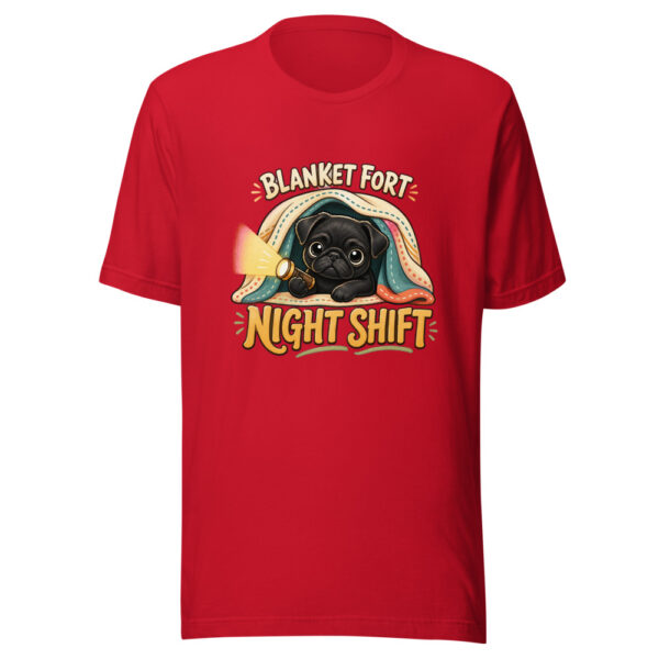 Blanket Fort Night Shift Cozy-dog-humor Graphic Tee mockup 8 Blanket Fort Night Shift Cozy-dog-humor Graphic Tee mockup 8