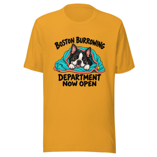 Boston Burrowing Department Now Open Graphic Tee mockup 2 Boston Burrowing Department Now Open Graphic Tee mockup 2