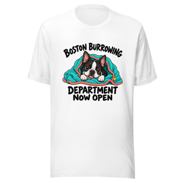 Boston Burrowing Department Now Open Graphic Tee mockup 5 Boston Burrowing Department Now Open Graphic Tee mockup 5