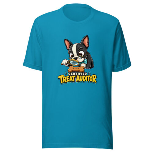 Certified Treat Auditor Dog-owner-humor Graphic Tee front view